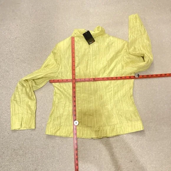 BNWT Oscar B lightweight Crinkled Blazer sporty biker Jacket - Picture 3 of 12